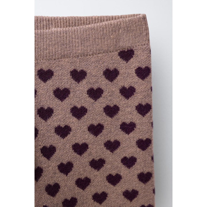 ТРИКОТАЖНЫЕ ЛЕГИНСЫ С УЗОРОМ «СЕРДЦА»