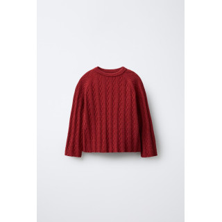 СВИТЕР С УЗОРОМ «КОСЫ»