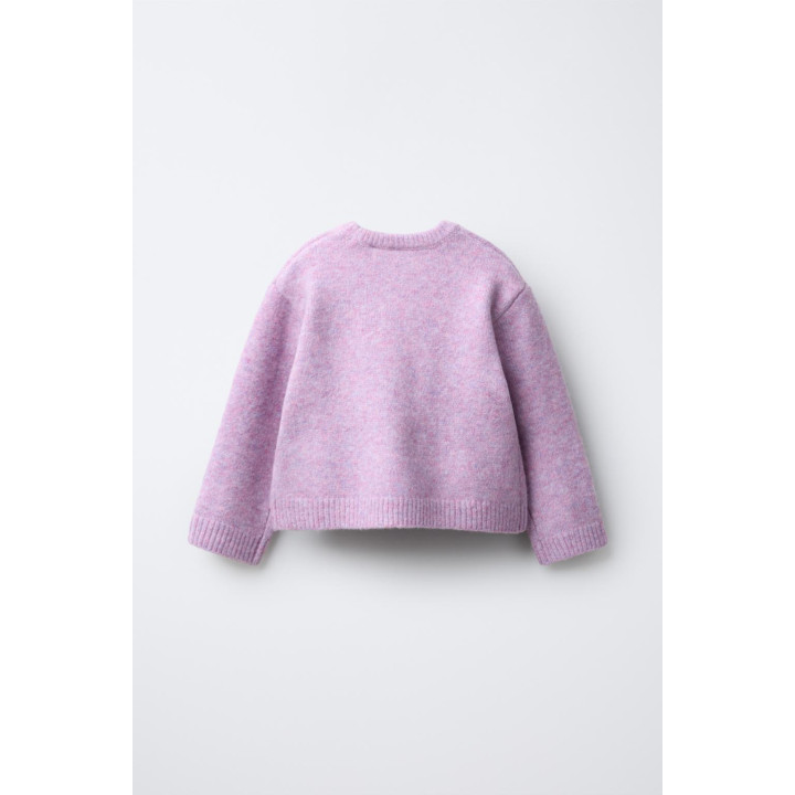 СВИТЕР С БЛЕСТЯЩИМ БАНТОМ ИЗ СМЕСОВОЙ ШЕРСТИ