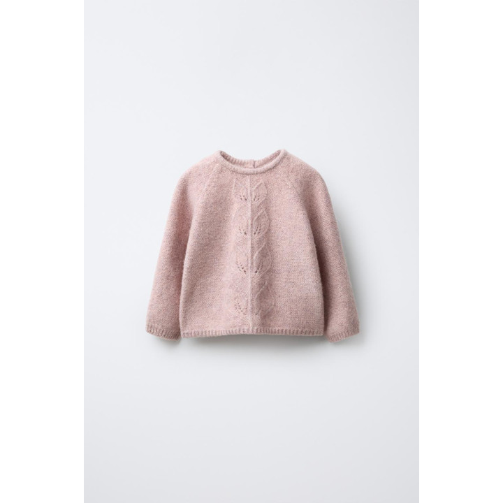 ДЖЕМПЕР ВЯЗАНЫЙ С ЛИСТЬЯМИ