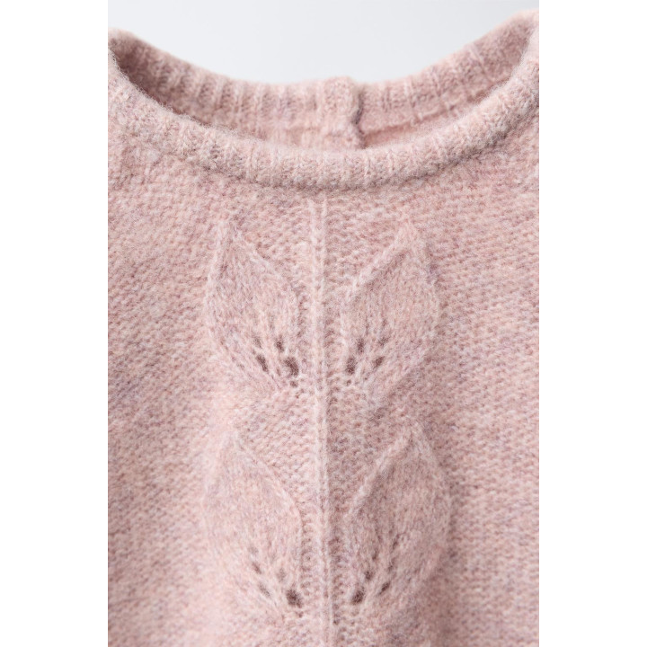 ДЖЕМПЕР ВЯЗАНЫЙ С ЛИСТЬЯМИ