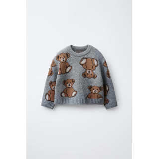ВЯЗАНЫЙ ДЖЕМПЕР С ПРИНТОМ «МЕДВЕДИ»