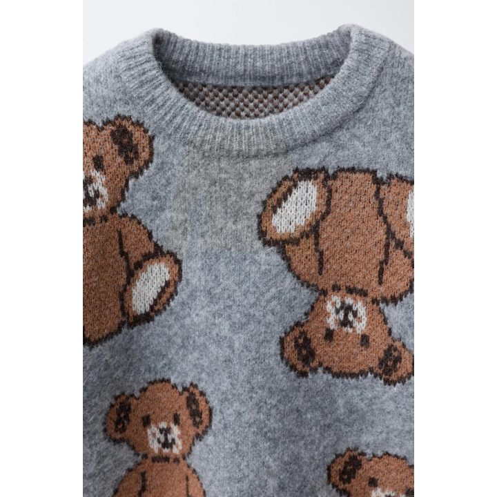 ВЯЗАНЫЙ ДЖЕМПЕР С ПРИНТОМ «МЕДВЕДИ»