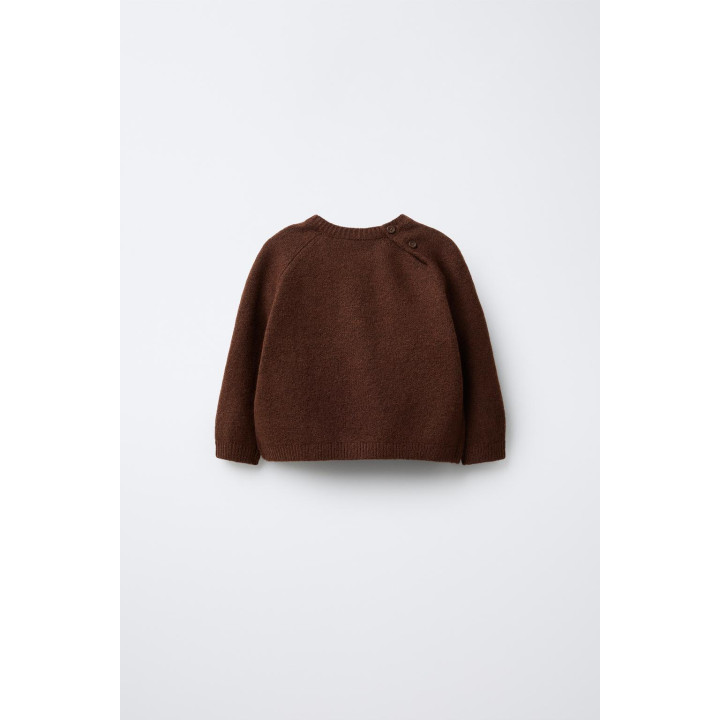 ВЯЗАНЫЙ СВИТЕР С ВЫШИВКОЙ В ВИДЕ УТЕНКА