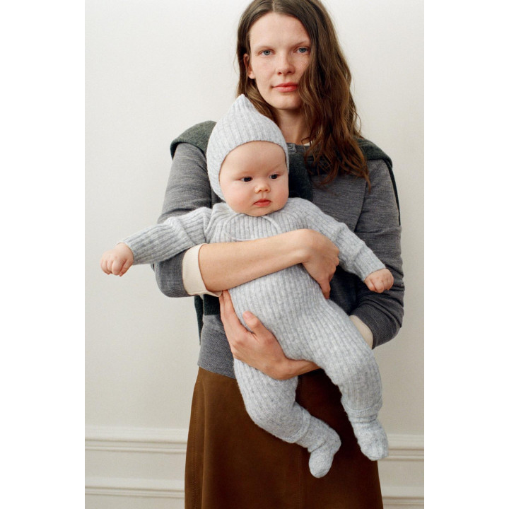 ВЯЗАНЫЙ КОМБИНЕЗОН В РУБЧИК