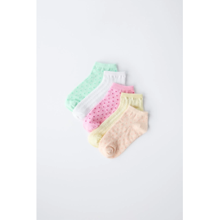 Набор из пяти носков с сердцами и текстурой на щиколотке