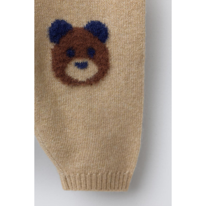 ТРИКОТАЖНЫЕ БРЮКИ-ДЖОГГЕРЫ С ПРИНТОМ «МЕДВЕЖАТА»