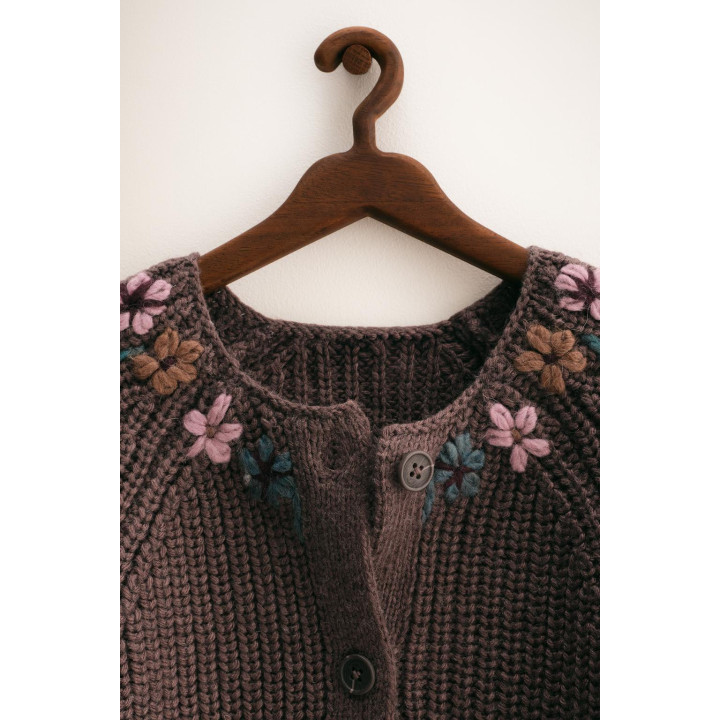 ZARA TIMELESS — КАРДИГАН С ВЫШИВКОЙ В ВИДЕ ЦВЕТОВ