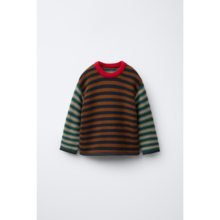 ТРИКОТАЖНЫЙ ДЖЕМПЕР В ПОЛОСКУ