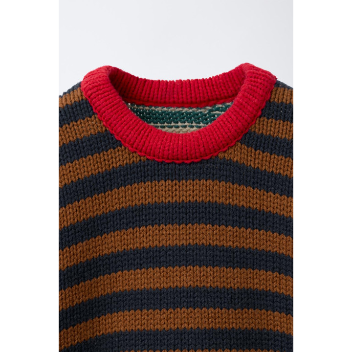 ТРИКОТАЖНЫЙ ДЖЕМПЕР В ПОЛОСКУ