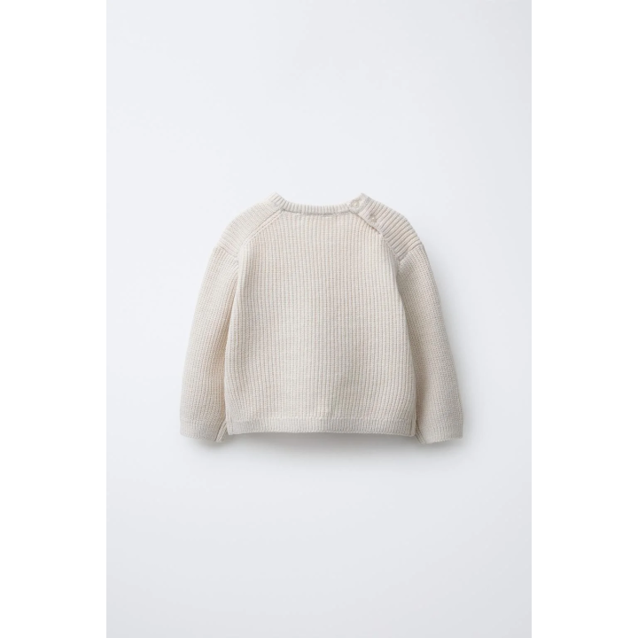 СВИТЕР ВЯЗАНЫЙ ЖЕМЧУЖНЫЙ КАРМАН