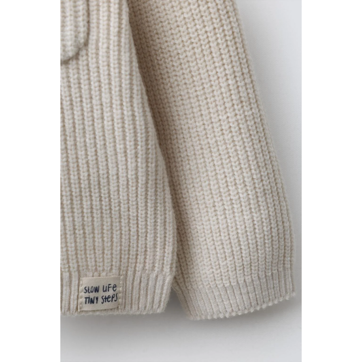 СВИТЕР ВЯЗАНЫЙ ЖЕМЧУЖНЫЙ КАРМАН