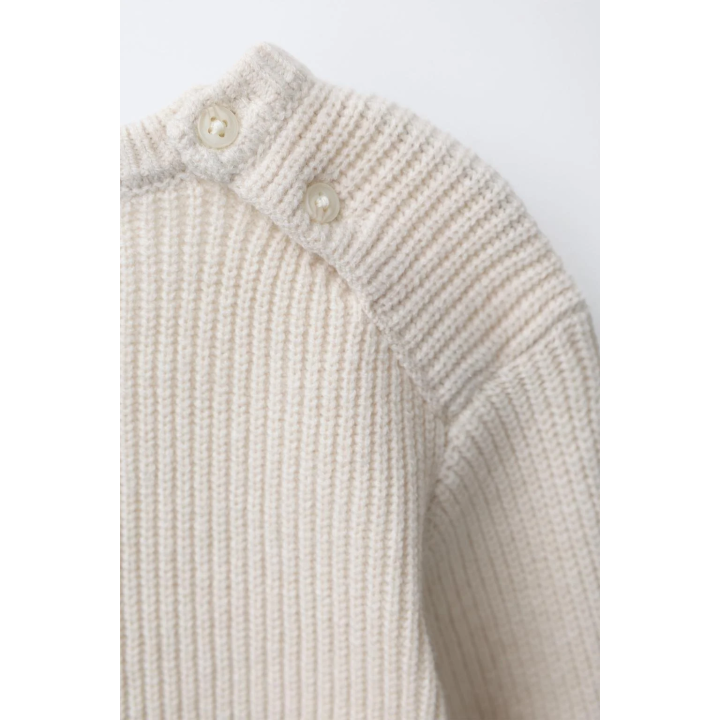 СВИТЕР ВЯЗАНЫЙ ЖЕМЧУЖНЫЙ КАРМАН