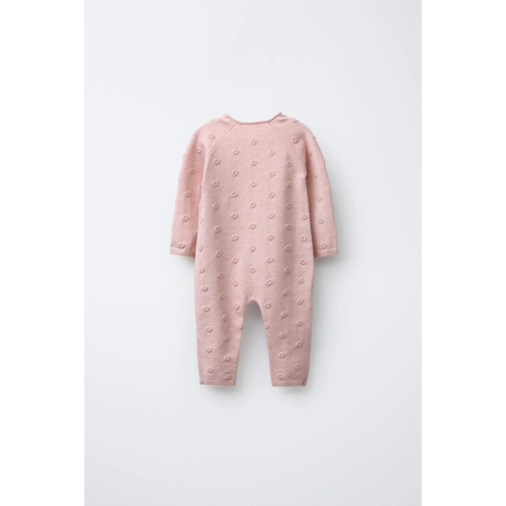 ДЛИННЫЙ ВЯЗАНЫЙ КОМБИНЕЗОН С ВЫШИТЫМИ ЦВЕТАМИ