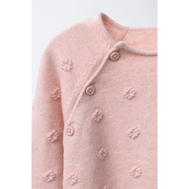 ДЛИННЫЙ ВЯЗАНЫЙ КОМБИНЕЗОН С ВЫШИТЫМИ ЦВЕТАМИ