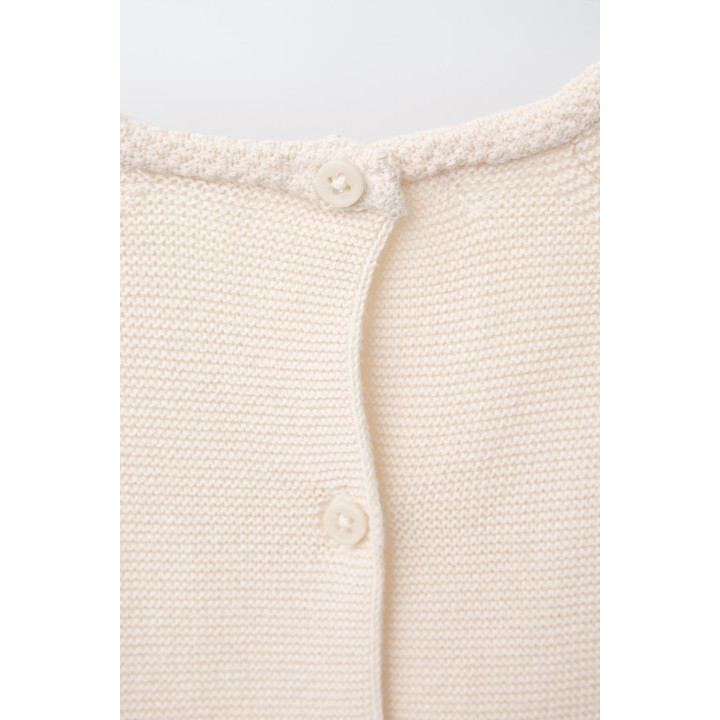 СВИТЕР С ДЕКОРАТИВНОЙ СТРОЧКОЙ И ЦВЕТОЧНОЙ ВЫШИВКОЙ