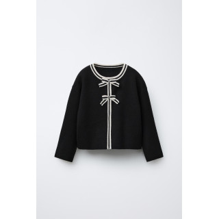 ТРИКОТАЖНЫЙ КАРДИГАН С БАНТИКАМИ