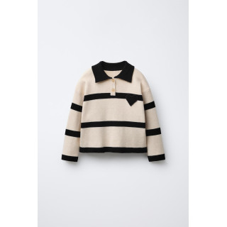 ТРИКОТАЖНОЕ ПОЛО В ПОЛОСКУ С СЕРДЦЕМ