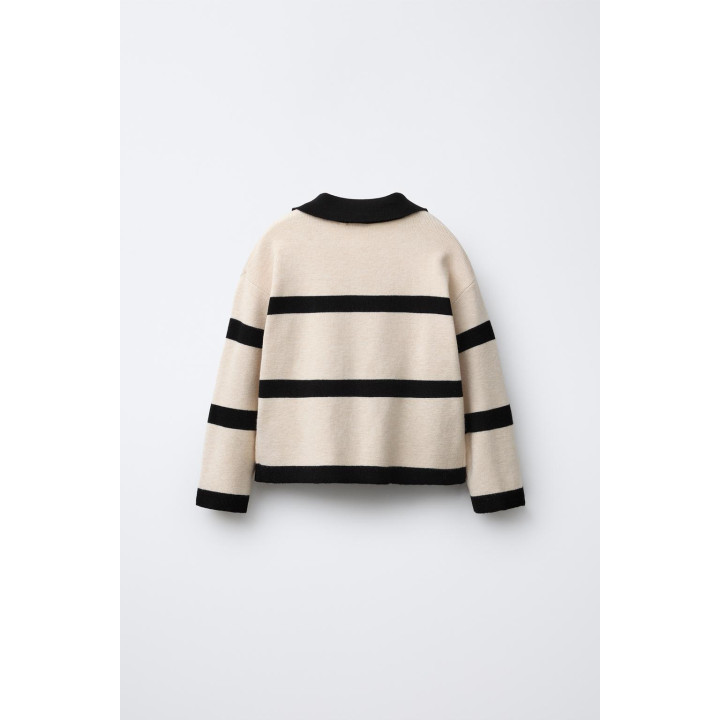 ТРИКОТАЖНОЕ ПОЛО В ПОЛОСКУ С СЕРДЦЕМ