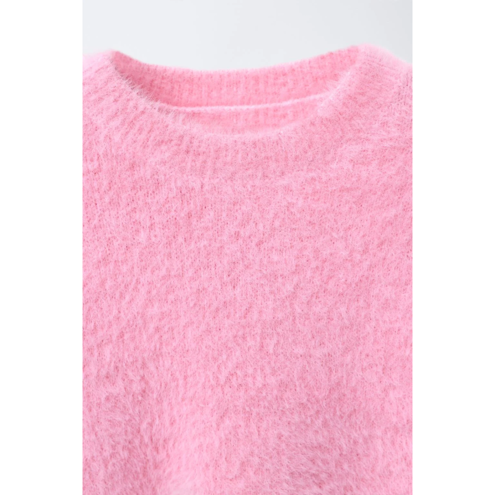 СВИТЕР ИЗ ВОРСИСТОГО ТРИКОТАЖА