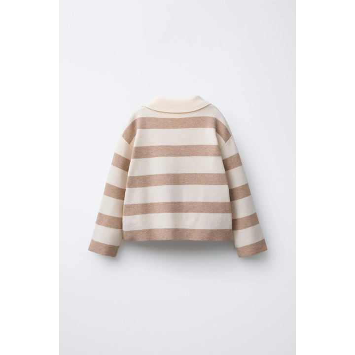 ТРИКОТАЖНОЕ ПОЛО В ПОЛОСКУ С КАРМАНОМ-СЕРДЦЕМ