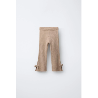 ЛЕГИНСЫ FLARE ИЗ ТРИКОТАЖА С БАНТИКАМИ