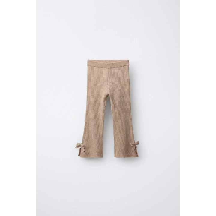 ЛЕГИНСЫ FLARE ИЗ ТРИКОТАЖА С БАНТИКАМИ