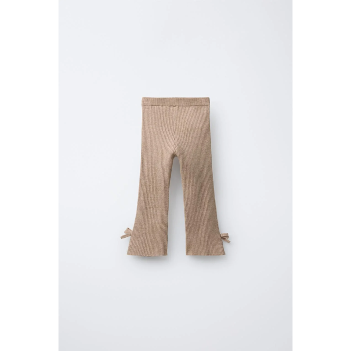 ЛЕГИНСЫ FLARE ИЗ ТРИКОТАЖА С БАНТИКАМИ