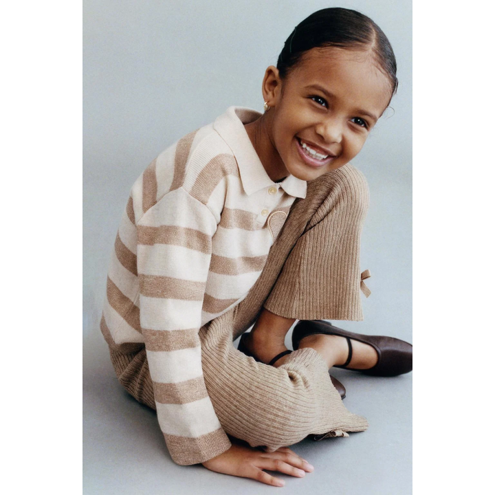 ЛЕГИНСЫ FLARE ИЗ ТРИКОТАЖА С БАНТИКАМИ