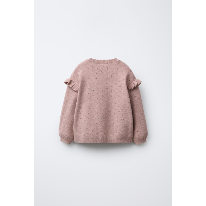 ТРИКОТАЖНЫЙ ДЖЕМПЕР С ВЫШИВКОЙ В ВИДЕ ЦВЕТОВ