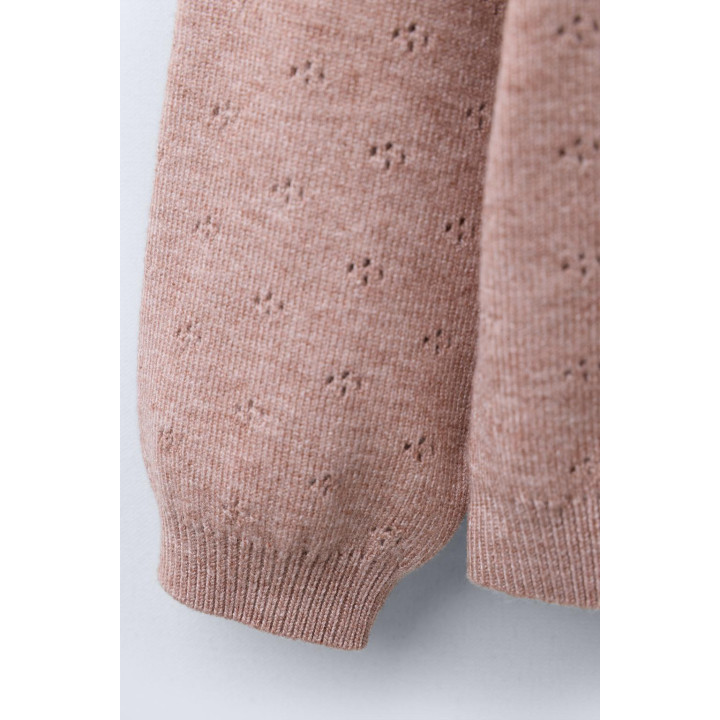 ТРИКОТАЖНЫЙ ДЖЕМПЕР С ВЫШИВКОЙ В ВИДЕ ЦВЕТОВ