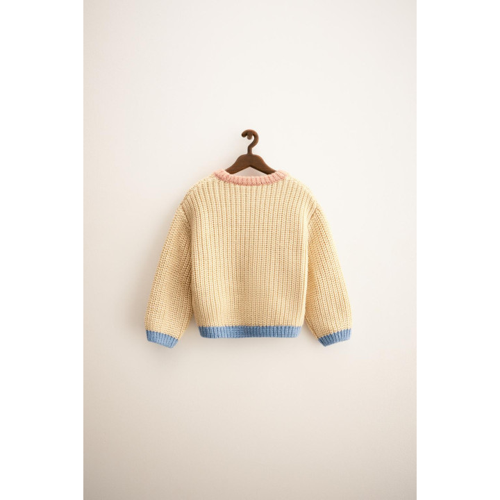 ZARA TIMELESS — СВИТЕР КРУПНОЙ ВЯЗКИ С КОНТРАСТНОЙ ОТДЕЛКОЙ