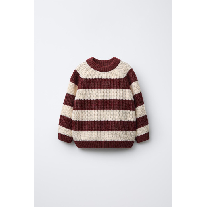 ВЯЗАНЫЙ ДЖЕМПЕР В ПОЛОСКУ С ШЕРСТЬЮ