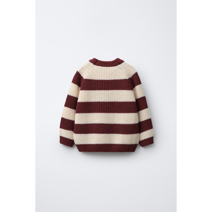 ВЯЗАНЫЙ ДЖЕМПЕР В ПОЛОСКУ С ШЕРСТЬЮ