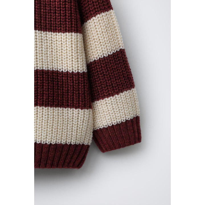 ВЯЗАНЫЙ ДЖЕМПЕР В ПОЛОСКУ С ШЕРСТЬЮ