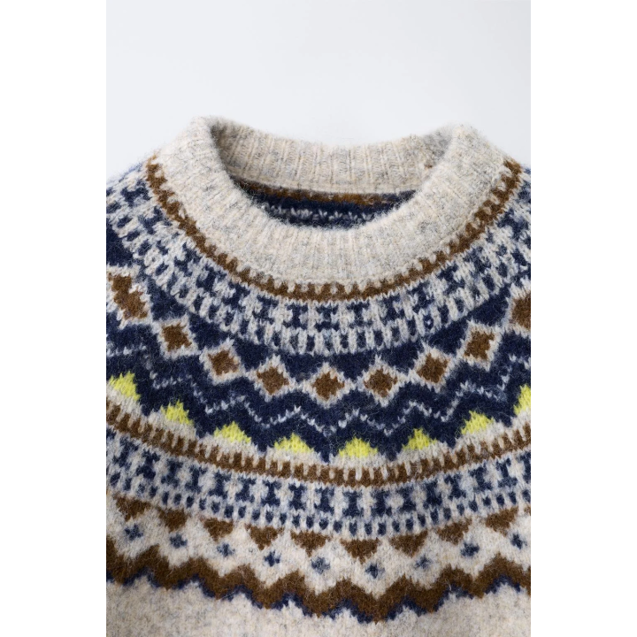 ДЖЕМПЕР ВЯЗАНЫЙ ЖАККАРД