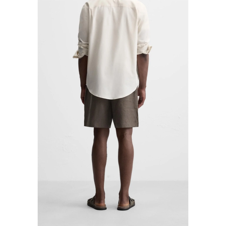 Бермуды свободного кроя из льна