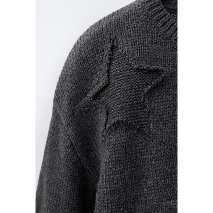 ВЯЗАНЫЙ ДЖЕМПЕР В ЗВЕЗДЫ