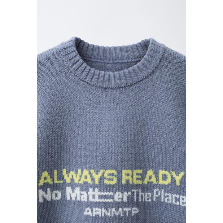 ВЯЗАНЫЙ СВИТЕР С ПРИНТОМ