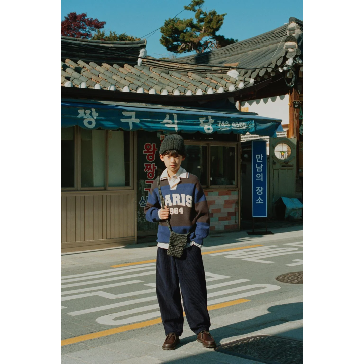 ВЯЗАНЫЙ ДЖЕРСИ ПОЛО В ПОЛОСКУ С ПРИНТОМ