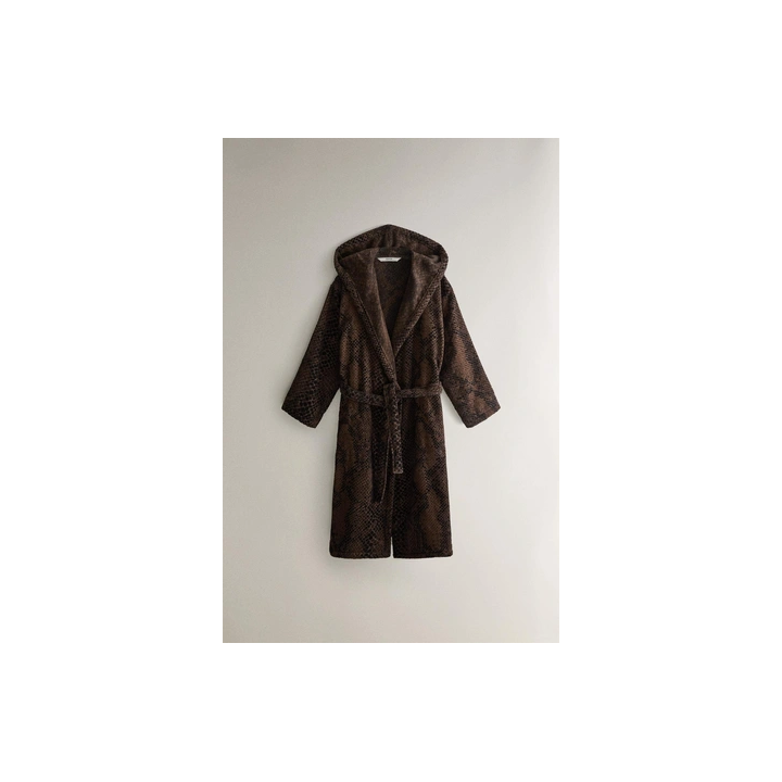 ANIMAL PRINT VELOUR DRESSING GOWN