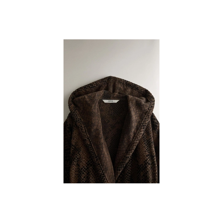ANIMAL PRINT VELOUR DRESSING GOWN