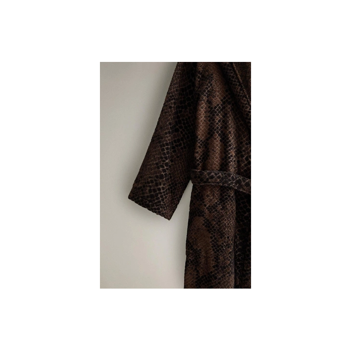 ANIMAL PRINT VELOUR DRESSING GOWN