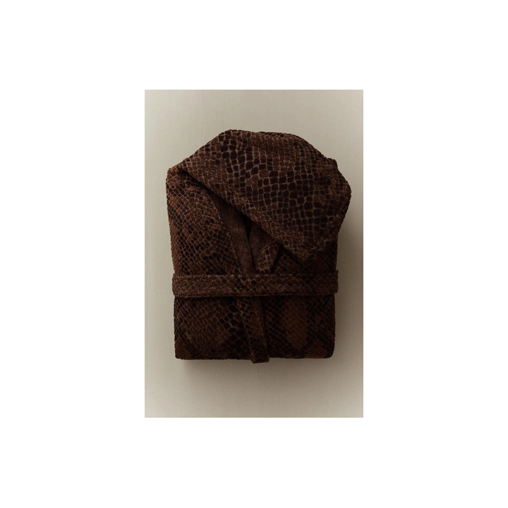 ANIMAL PRINT VELOUR DRESSING GOWN