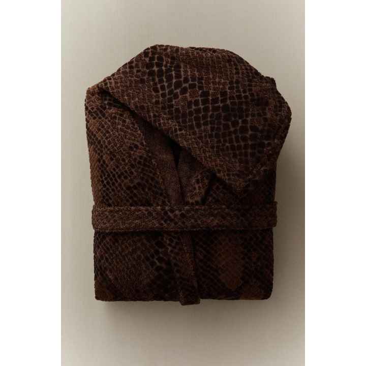 ANIMAL PRINT VELOUR DRESSING GOWN