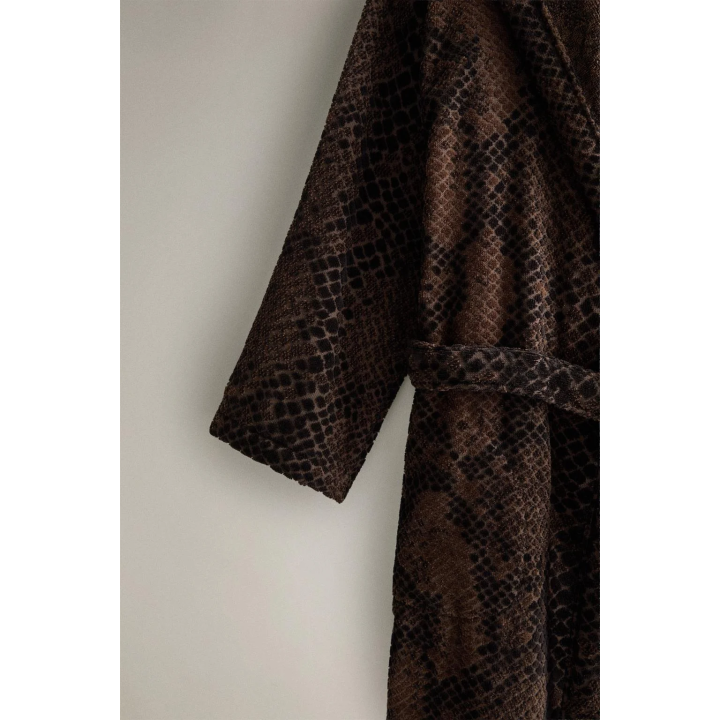 ANIMAL PRINT VELOUR DRESSING GOWN