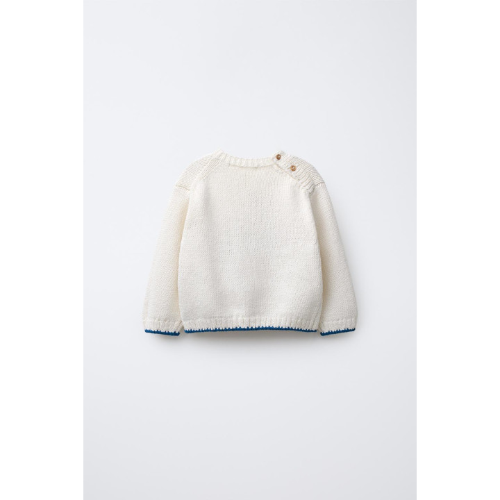 ТРИКОТАЖНЫЙ ДЖЕМПЕР С ВЫШИВКОЙ В ВИДЕ СЛОНА