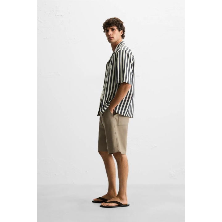 РУБАШКА ИЗ РЕЛЬЕФНОЙ ТКАНИ В ПОЛОСКУ