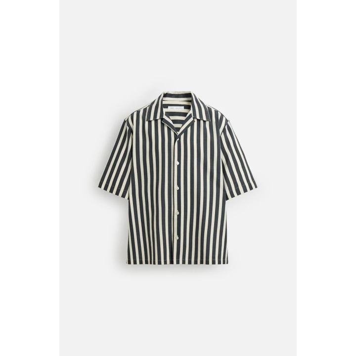 РУБАШКА ИЗ РЕЛЬЕФНОЙ ТКАНИ В ПОЛОСКУ