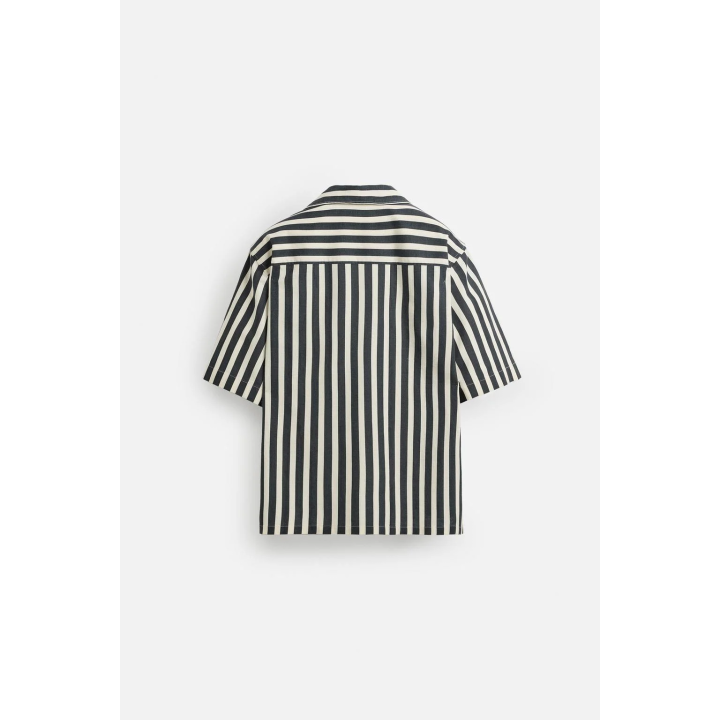 РУБАШКА ИЗ РЕЛЬЕФНОЙ ТКАНИ В ПОЛОСКУ